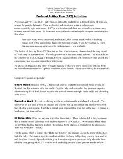 Preferred Activity Time