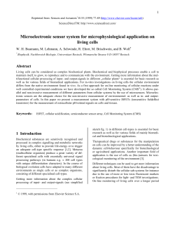 Microelectronic sensor system for microphysiological application on