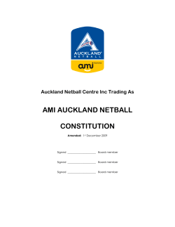 ami auckland netball constitution