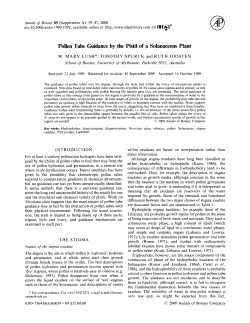 Pollen Tube Guidance by the Pistil of a