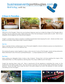 this itinerary - Business Events Port Douglas