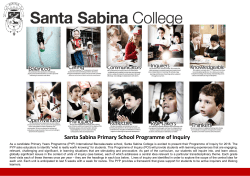 2016 Programme of Inquiry