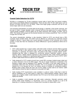 Coaxial Cable Selection for CCTV
