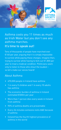 Asthma costs you 11 times as much as Irish Water but you don`t see