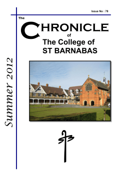 2012 Issue 79 - The College of St Barnabas