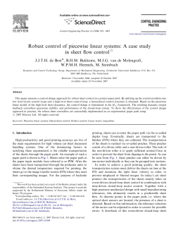 Robust control of piecewise linear systems: A case study in sheet