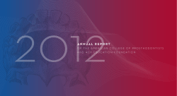 2012ANNUAL REPORT - American College of Prosthodontists