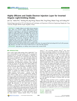Highly Efficient and Stable Electron Injection Layer for Inverted