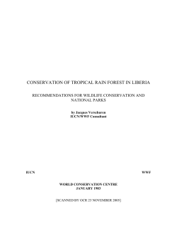 conservation of tropical rain forest in liberia