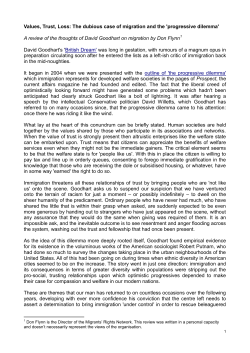 Review of David Goodhart Book- British Dream