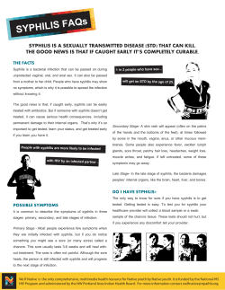 SYPHILIS FAQs