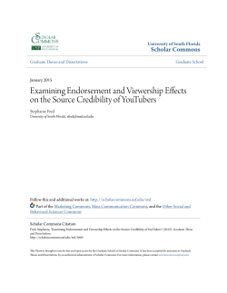 Examining Endorsement and Viewership Effects on the Source