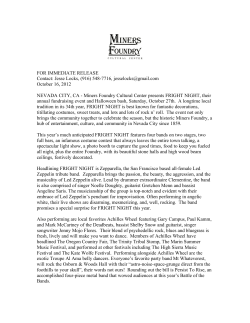 FOR IMMEDIATE RELEASE Contact: Jesse Locks, (916) 548