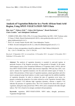 Analysis of Vegetation Behavior in a North African Semi