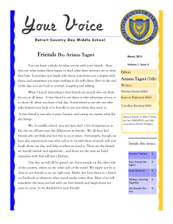 Friends By: Ariana Tagavi - Detroit Country Day School