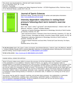 Intensity-dependent reductions in resting blood pressure following