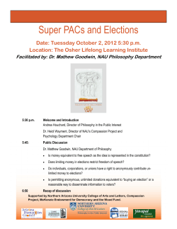 Super PACs and Elections - Northern Arizona University