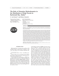 The Role of Estuarine Hydrodynamics in the Distribution of Kelp