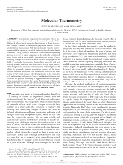 Molecular Thermometry