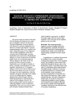 magnetic resonance lymphography demonstrates spontaneous