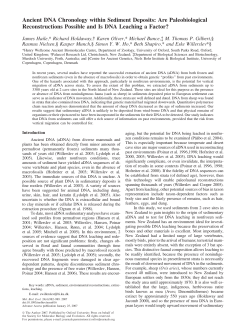 Ancient DNA Chronology within Sediment Deposits