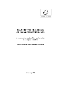 security of residence of long-term migrants
