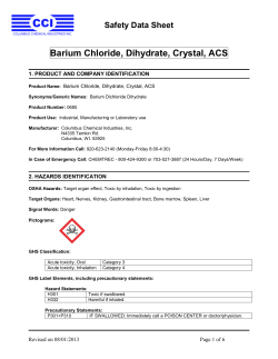 Barium Chloride, Dihydrate, Crystal, ACS