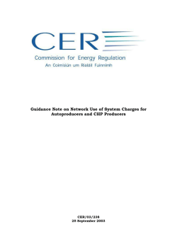 CER/03/238 - Commission for Energy Regulation