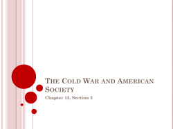 The Cold War and American Society