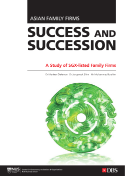 asian family firms - NUS Business School