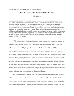 "Unspoken Words: What Our "Friends" Say About Us"