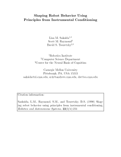 Shaping Robot Behavior Using Principles from