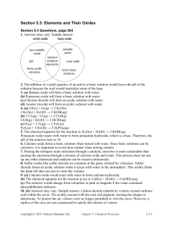 Section 5.3: Elements and Their Oxides