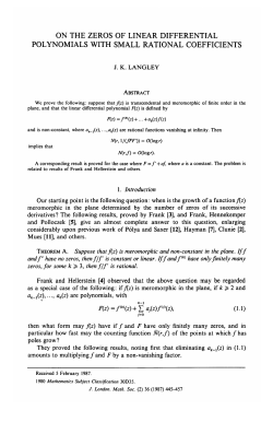 on the zeros of linear differential polynomials with small rational