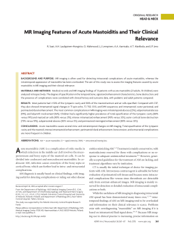 MR Imaging Features of Acute Mastoiditis and Their Clinical