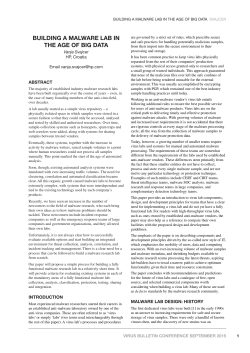 building a malware lab in the age of big data