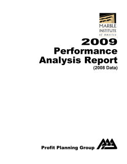 2009 Fabricator Benchmarking Survey