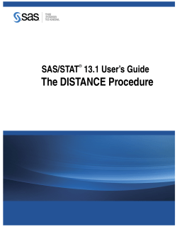 The DISTANCE Procedure