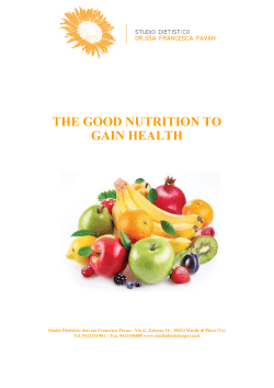 the good nutrition to gain health