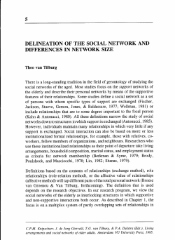 delineation of the social network and differences in network size