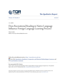 Does Recreational Reading in Native Language
