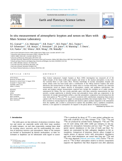 In situ measurement of atmospheric krypton and xenon on Mars with