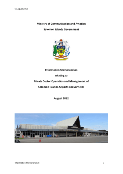 Ministry of Communication and Aviation Solomon Islands