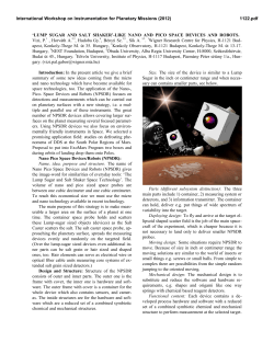 LUMP SUGAR AND SALT SHAKER - Lunar and Planetary Institute