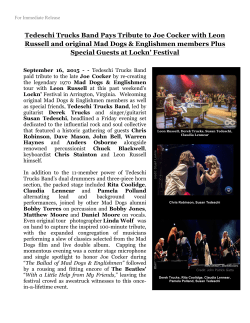 Tedeschi Trucks Band Pays Tribute to Joe Cocker with