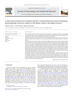 Growth and evolution of an emergent tuff cone: Considerations from