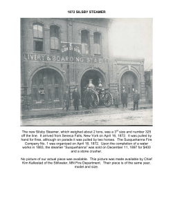 1872 SILSBY STEAMER The new Silsby Steamer, which weighed