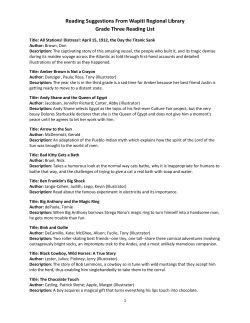 Grade 3 Reading List - Wapiti Regional Library