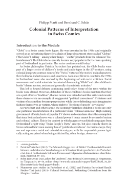 Colonial Patterns of Interpretation in Swiss Comics