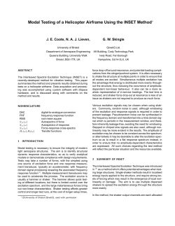 Modal Testing of a Helicopter Airframe Using the INSET Method